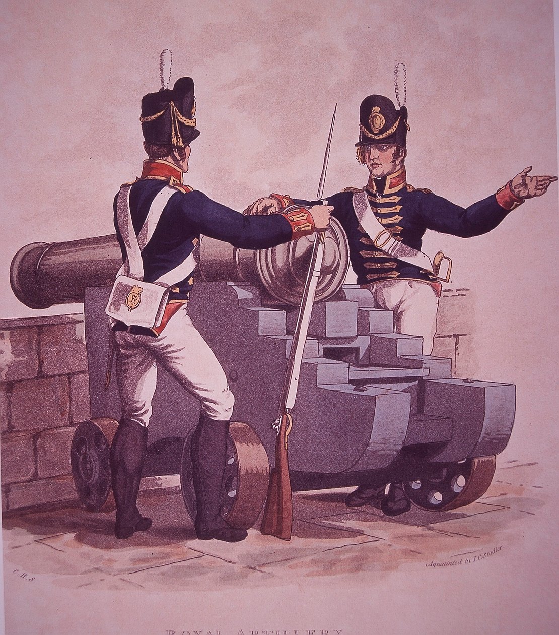 Artilleri (farge litho) av Thomas Kelly