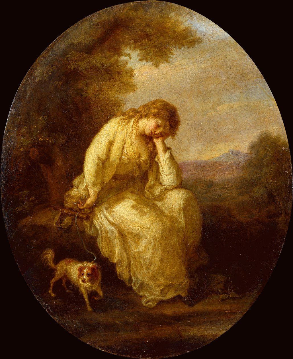 Maria på Moulines (olje på kobber) av Angelica Kauffmann