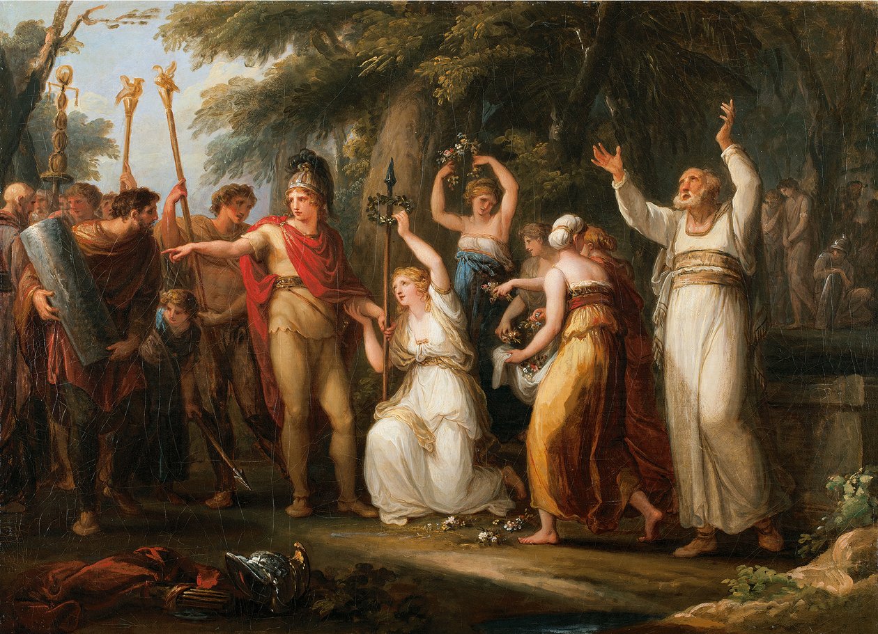 Thusnelda kroning Hermann, 1785 av Angelica Kauffmann