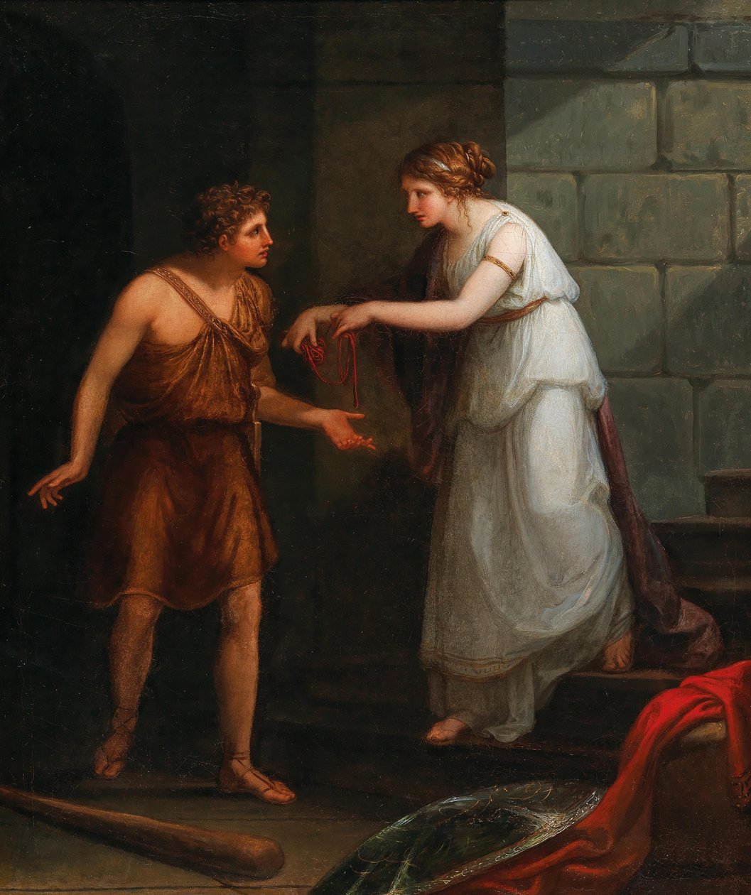 Theseus og Ariadne. av Angelica Kauffmann