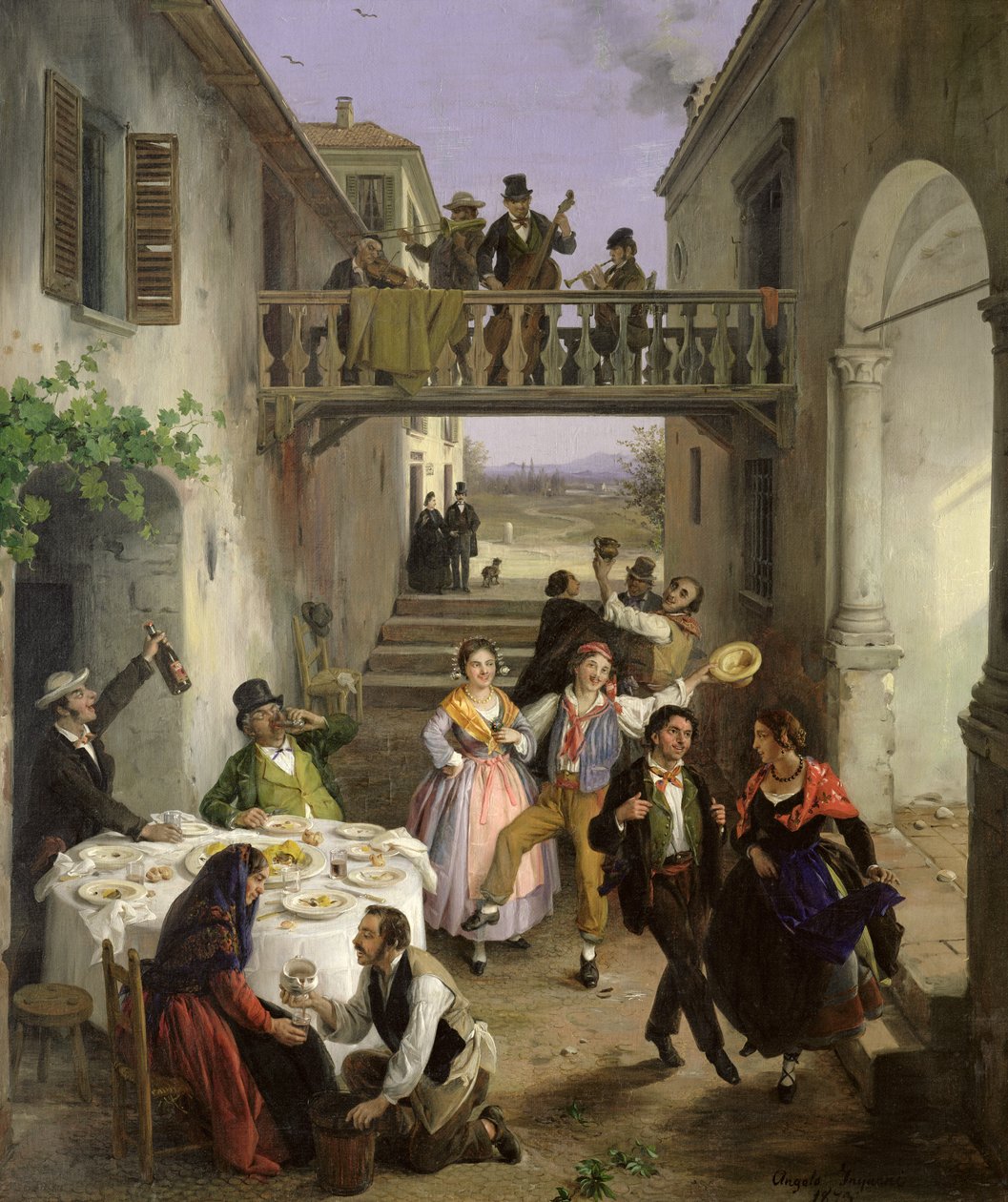 Et bryllup i Brianza, 1873 av Angelo Inganni