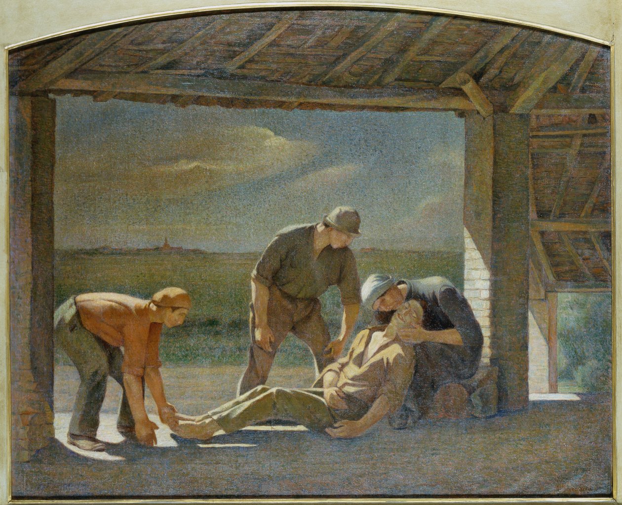 Pieta (olje på lerret) av Angelo Barabino