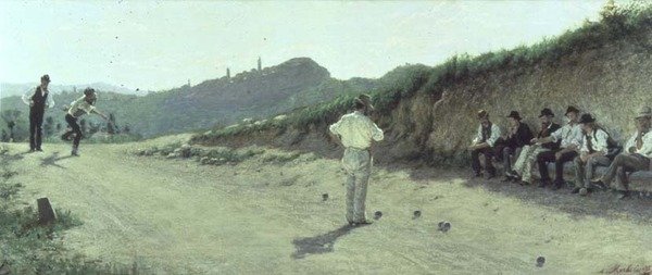The Game of Boccia av Angelo Morbelli