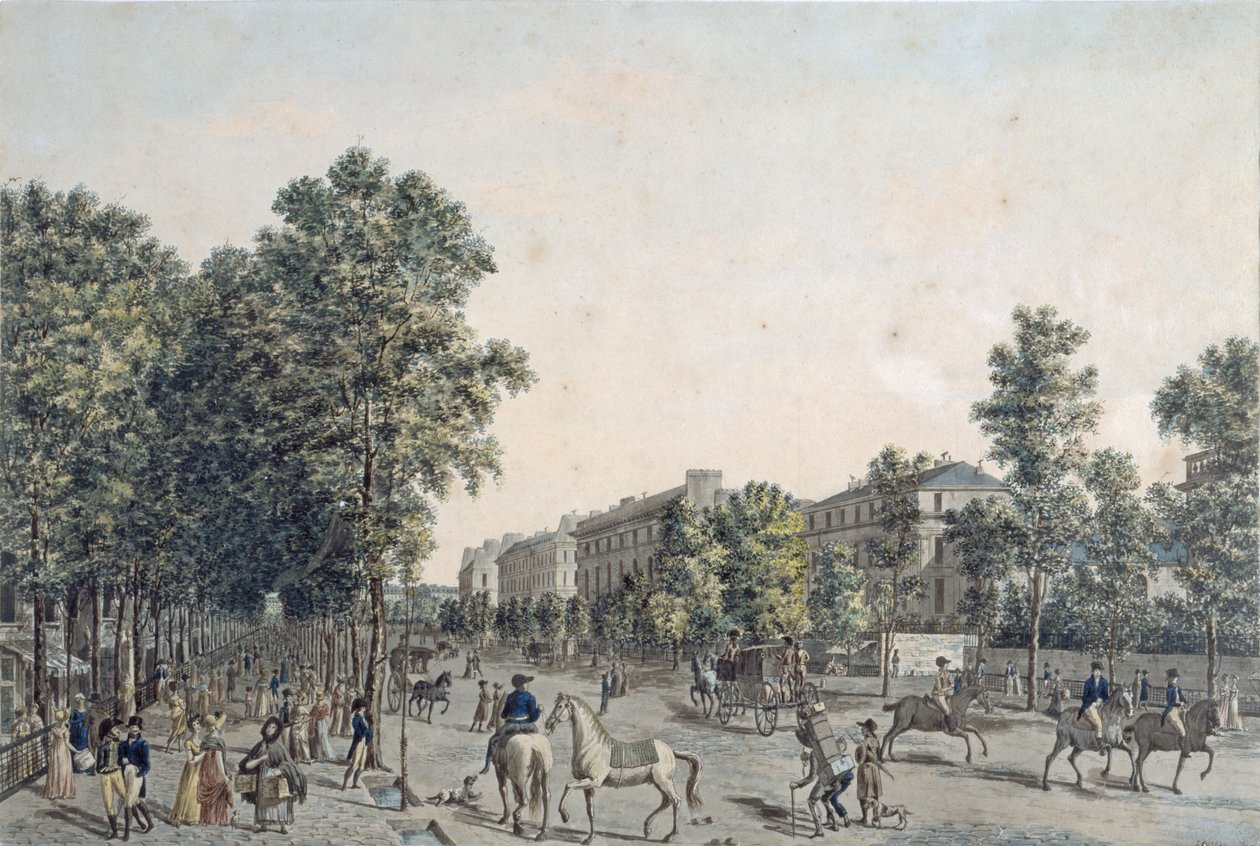 Grands Boulevards i 1804 av Angelo after Garbizza
