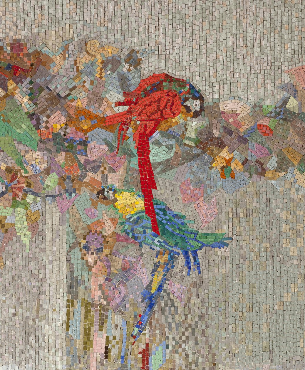 Blomster og fugler, 1914 (mosaikk) av Angiolo DAndrea
