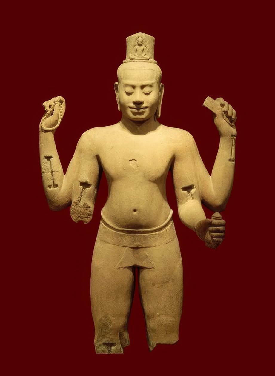 Bodhisattva Lokesvara / Khmer-Kunst av Angkor Thom