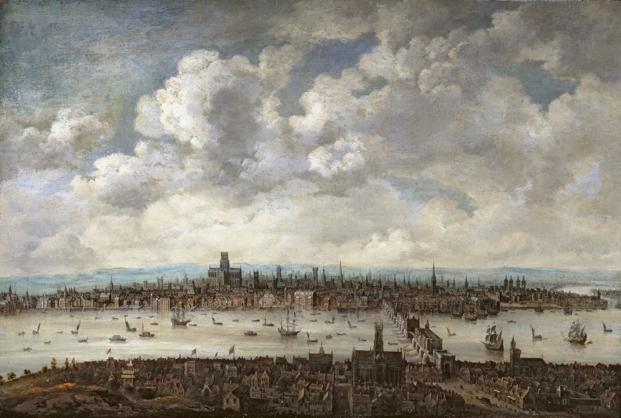 Utsikt over London fra Southwark av Anglo Dutch School