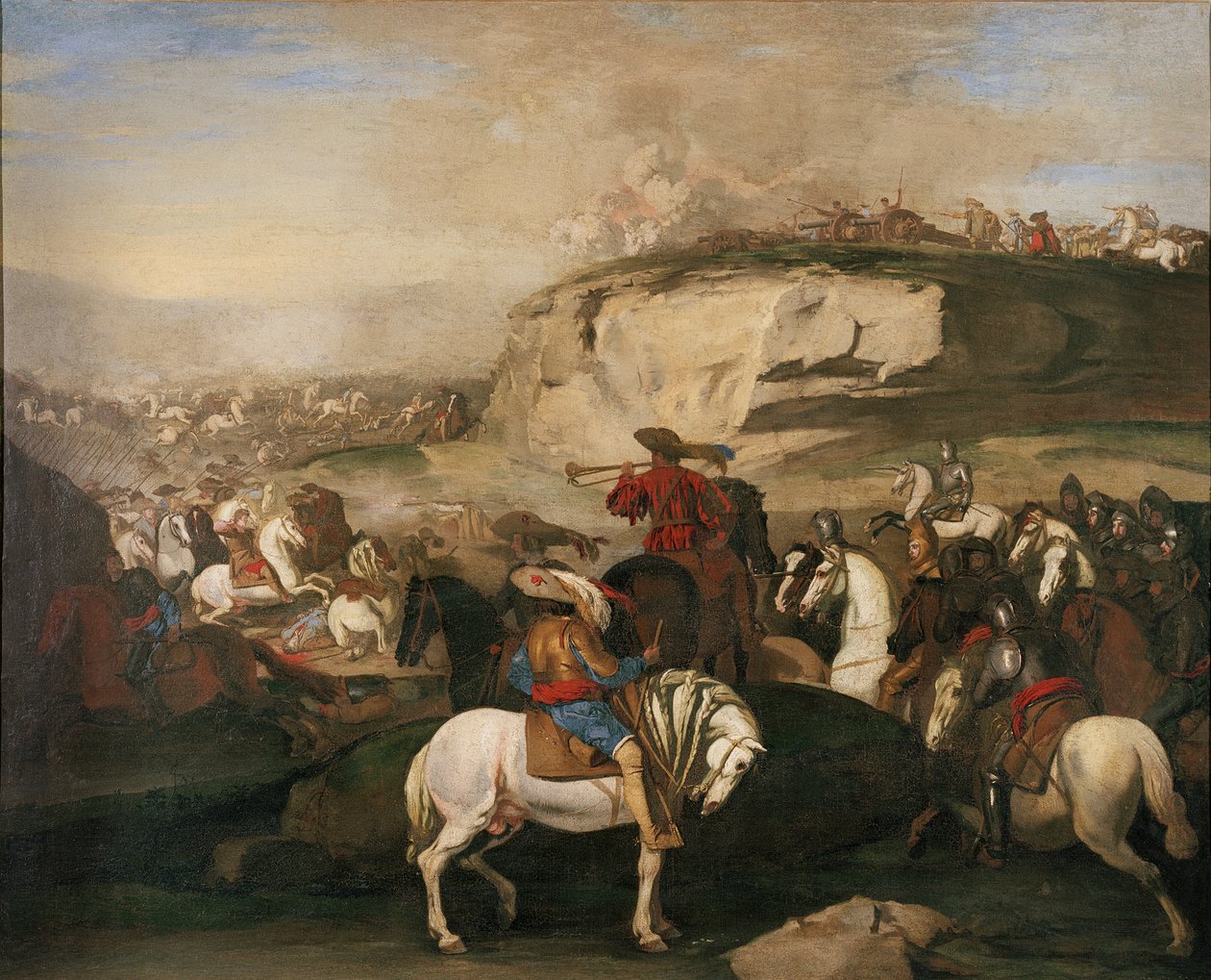 Slagscene, ca. 1630-39 av Aniello Falcone