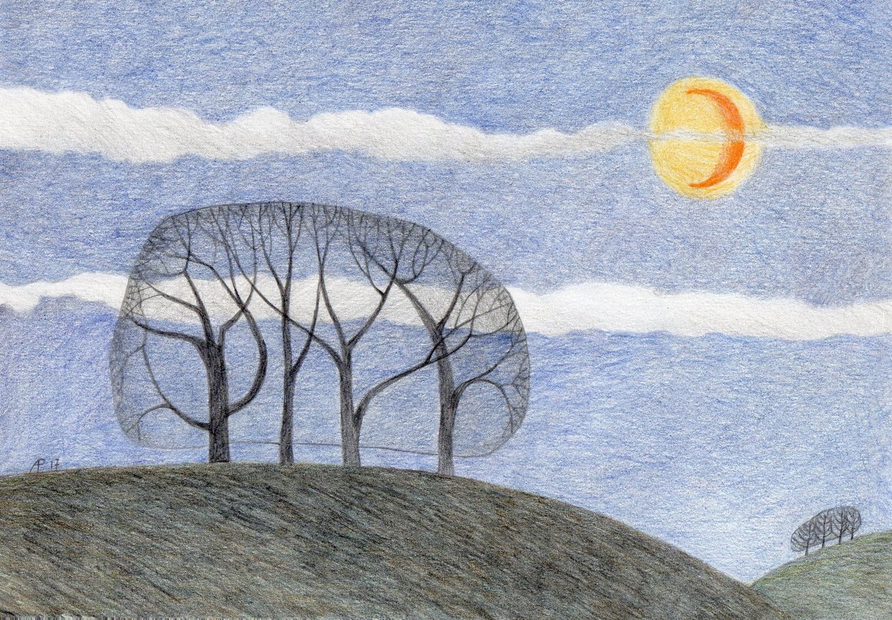 Magisk måne, 2017 av Anna Phillips