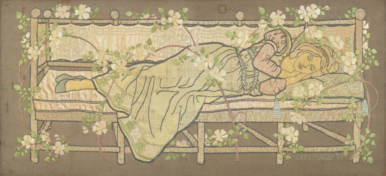 Tornerose (silkebroderi) av Ann MacBeth