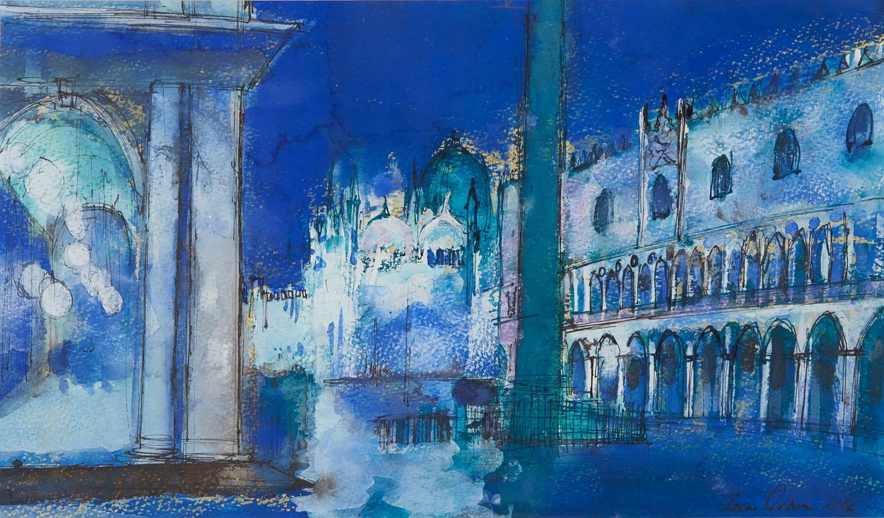 Venezia (blekk og akvarell) av Ann Oram