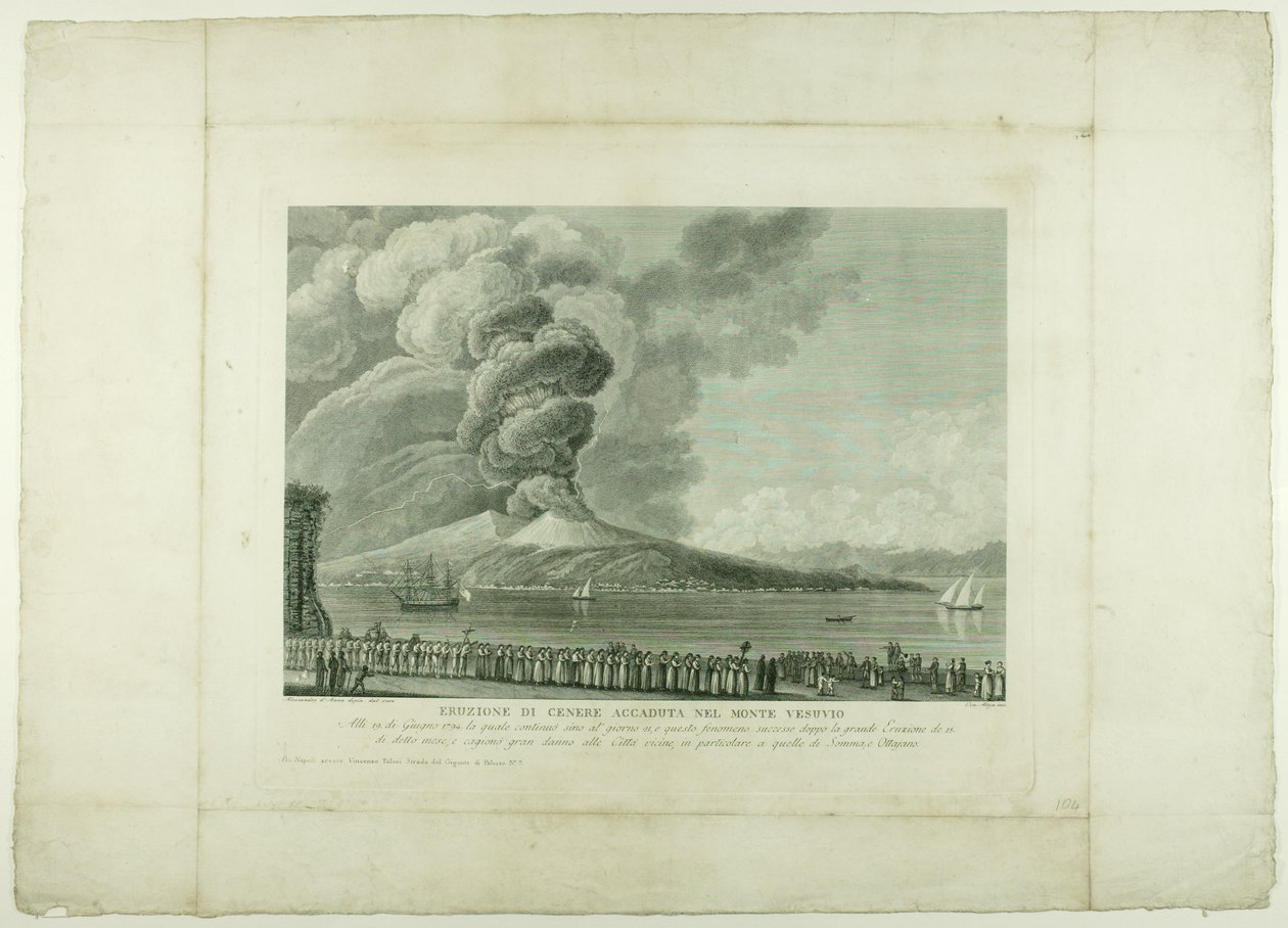 Vesuvs utbrudd, 1794 av Anna Allesandro