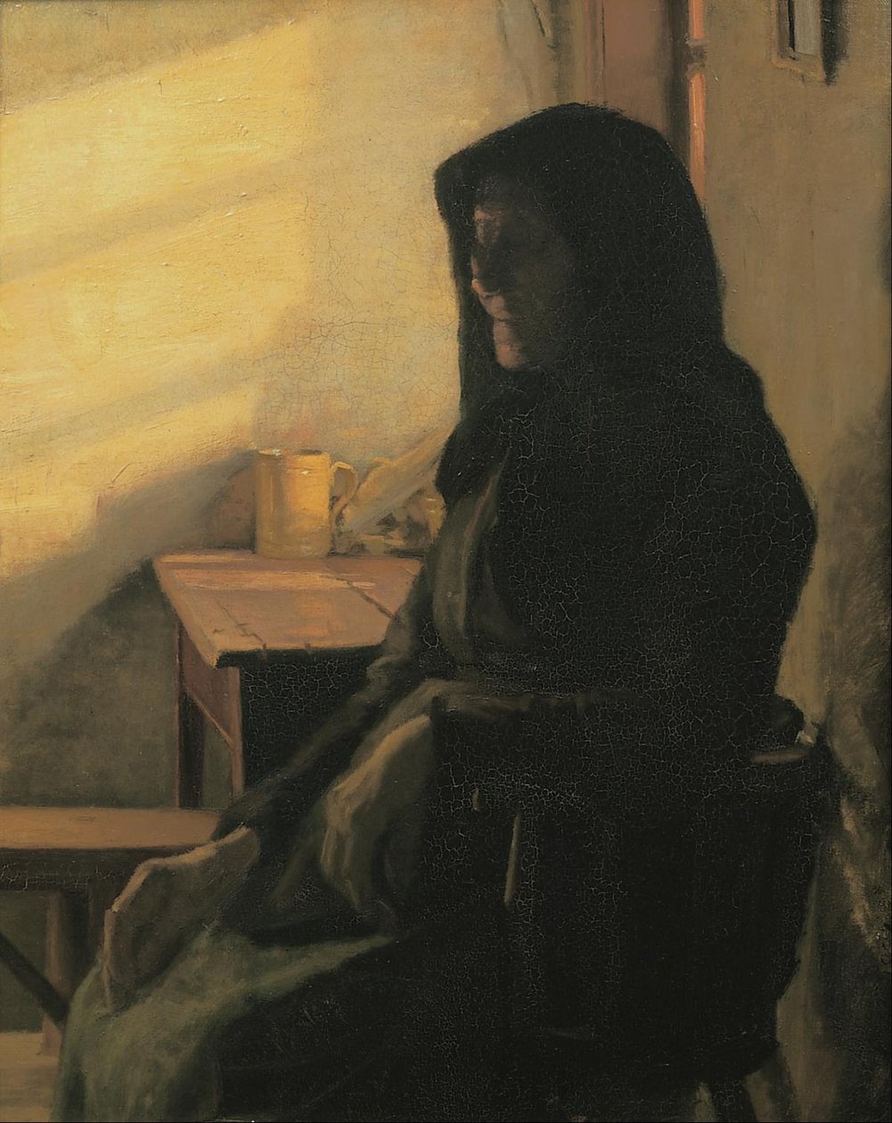 En blind kvinne på rommet hennes av Anna Ancher