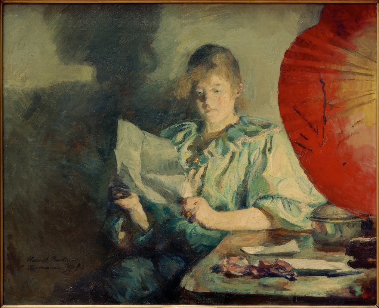 Kveld, interiør av Anna Ancher