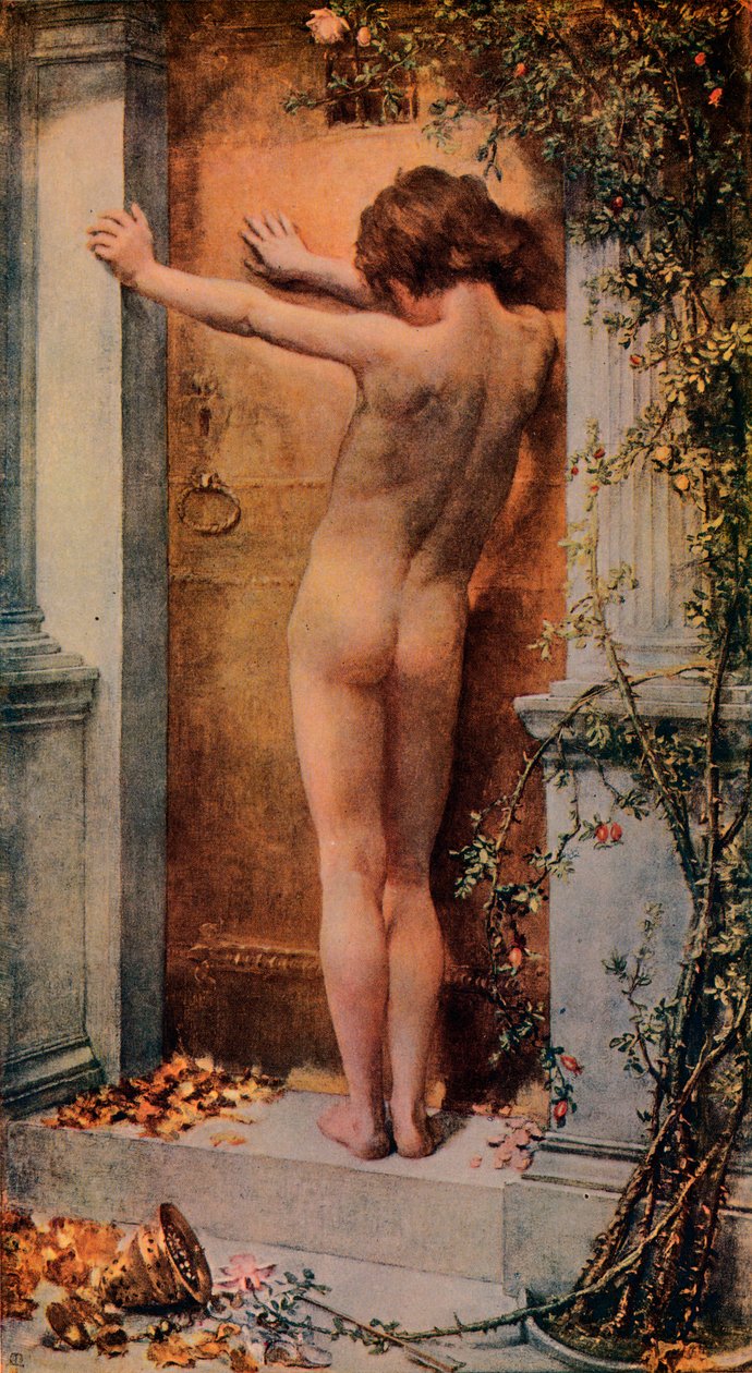 Love Locked Out, 1889, 1912 av Anna Lea Merritt