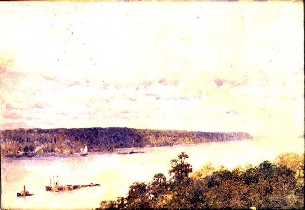 The Hudson, ca. 1906-9 (olje på lerret) av Anna Richards Brewster