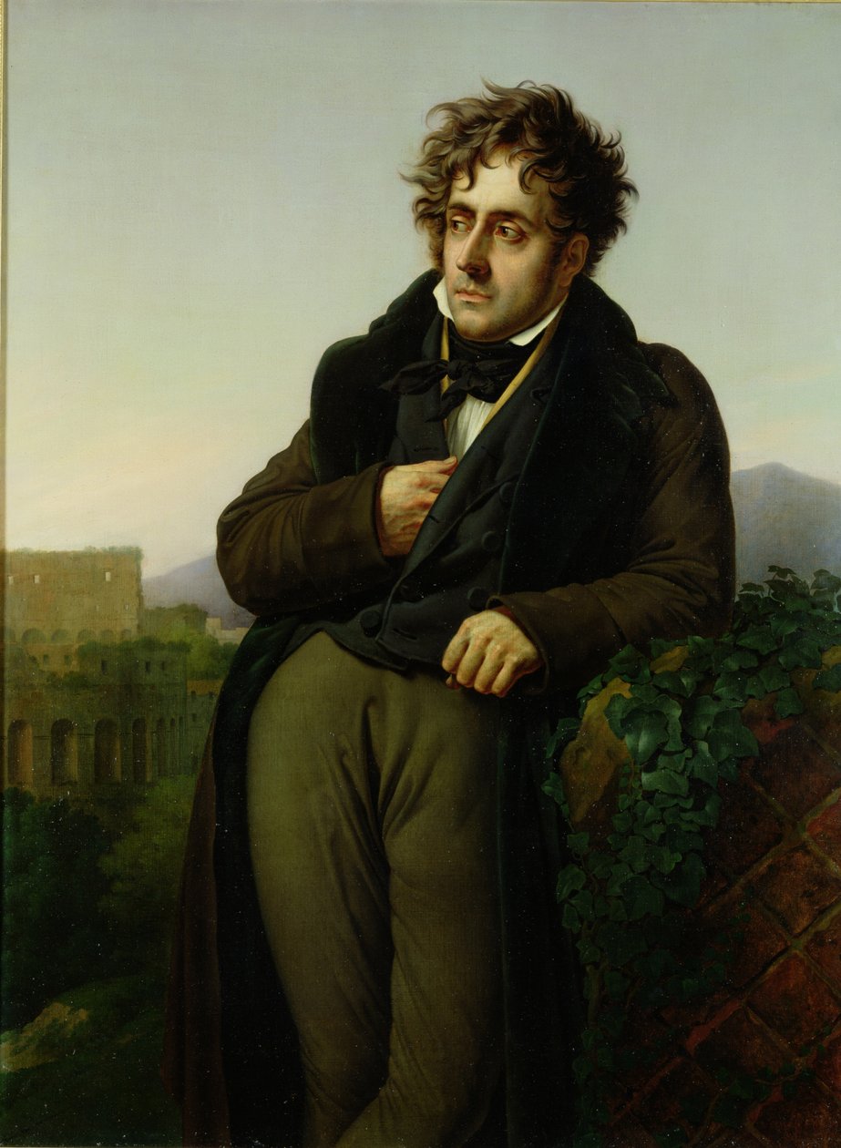Portrett av Francois Rene (1768-1848) Vicomte de Chateaubriand, 1811 (se også 245771) av Anne Louis Girodet de Roucy Trioson