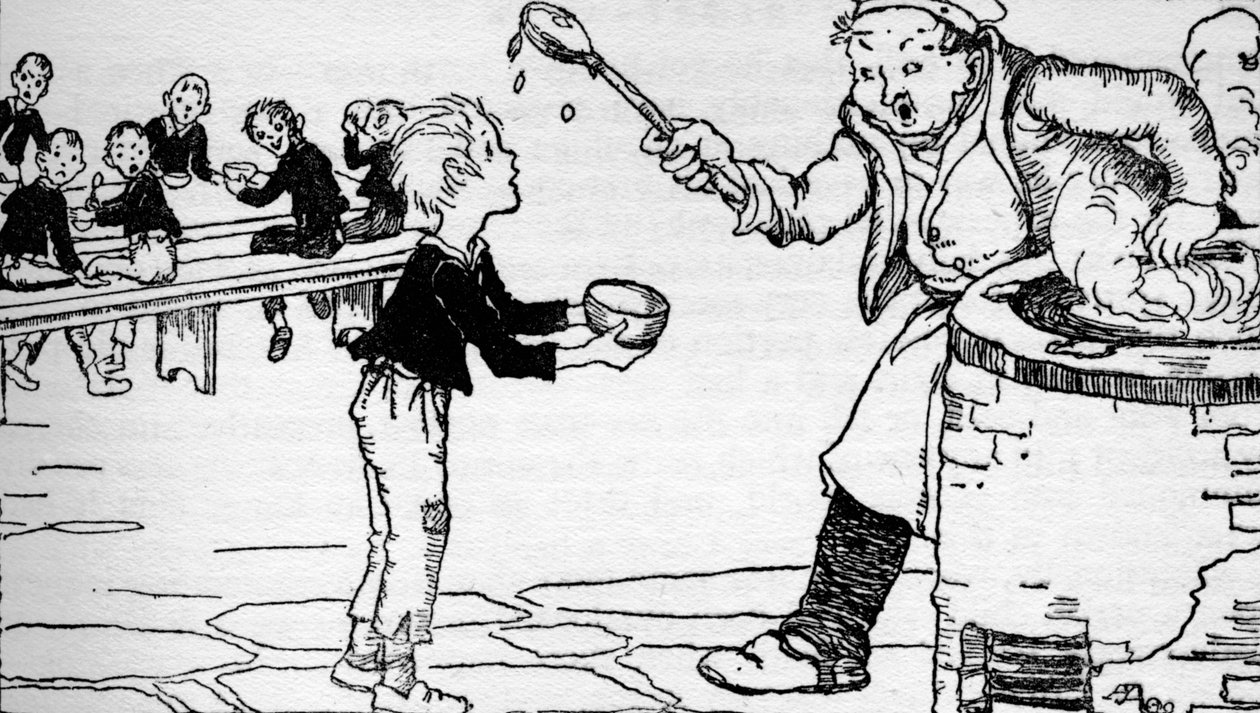 Oliver ber om mer, 1937 av Anne Anderson
