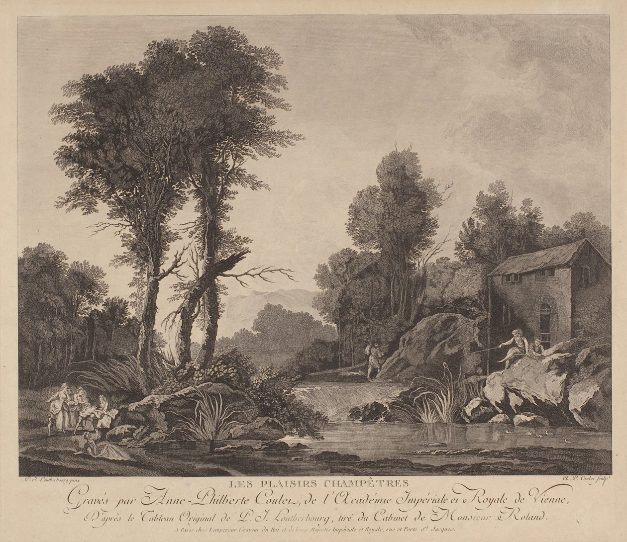 Country Pleasures (gravering) av Anne Philiberte Coulet
