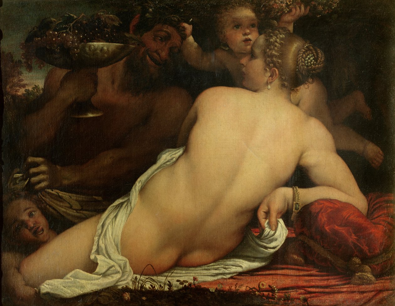En Bacchante av Annibale Carracci