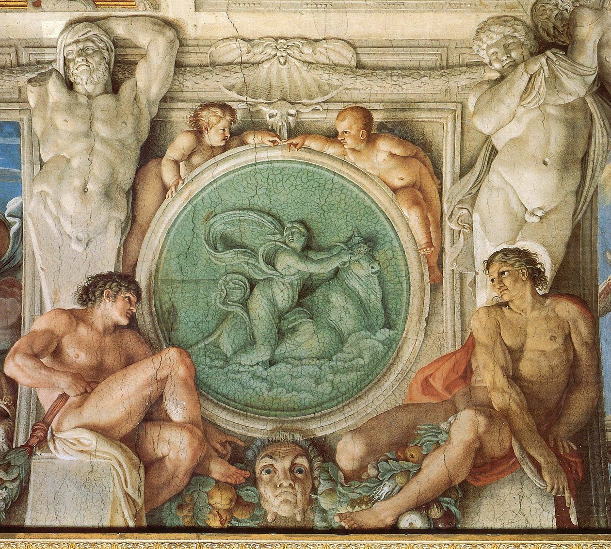 Farnese Gallery, Takdetaljer av Annibale Carracci