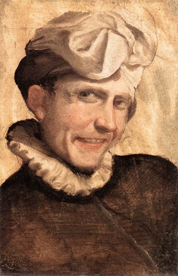 Mann som ler av Annibale Carracci