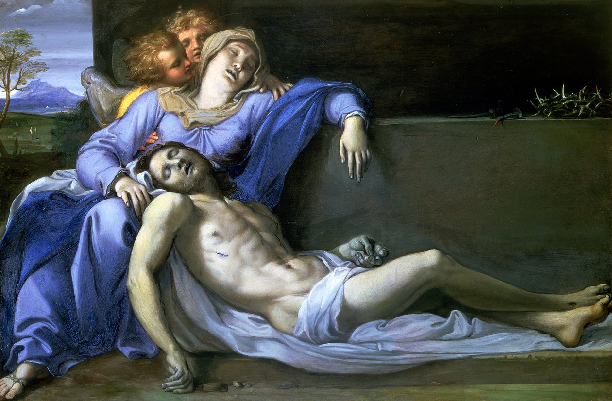 Pieta, ca. 1603 (olje på kobber) av Annibale Carracci