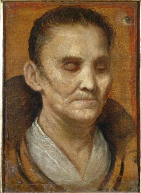 Portrett av blind kvinne av Annibale Carracci
