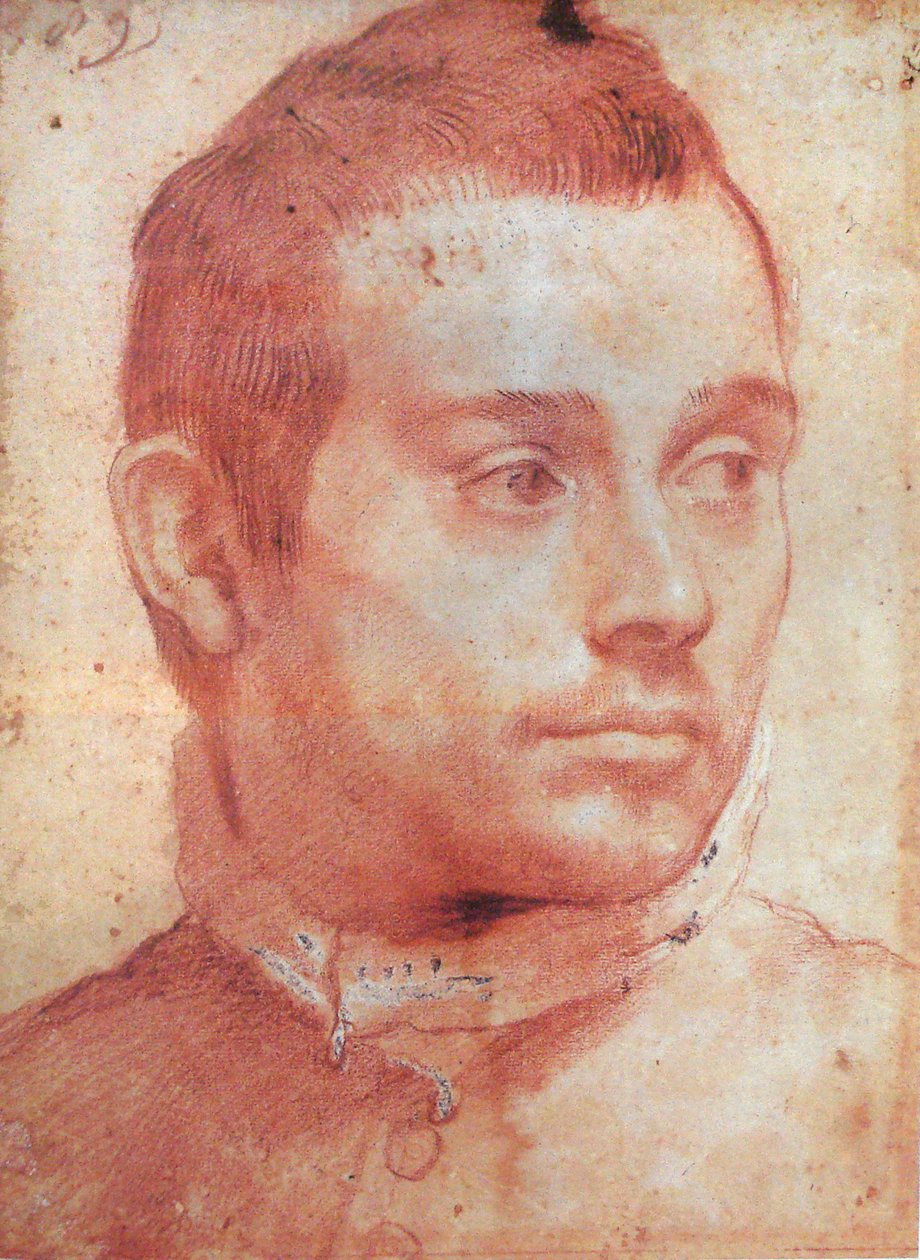 mann portrett av Annibale Carracci