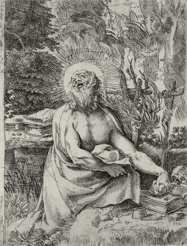 Den hellige Jerome av Annibale Carracci