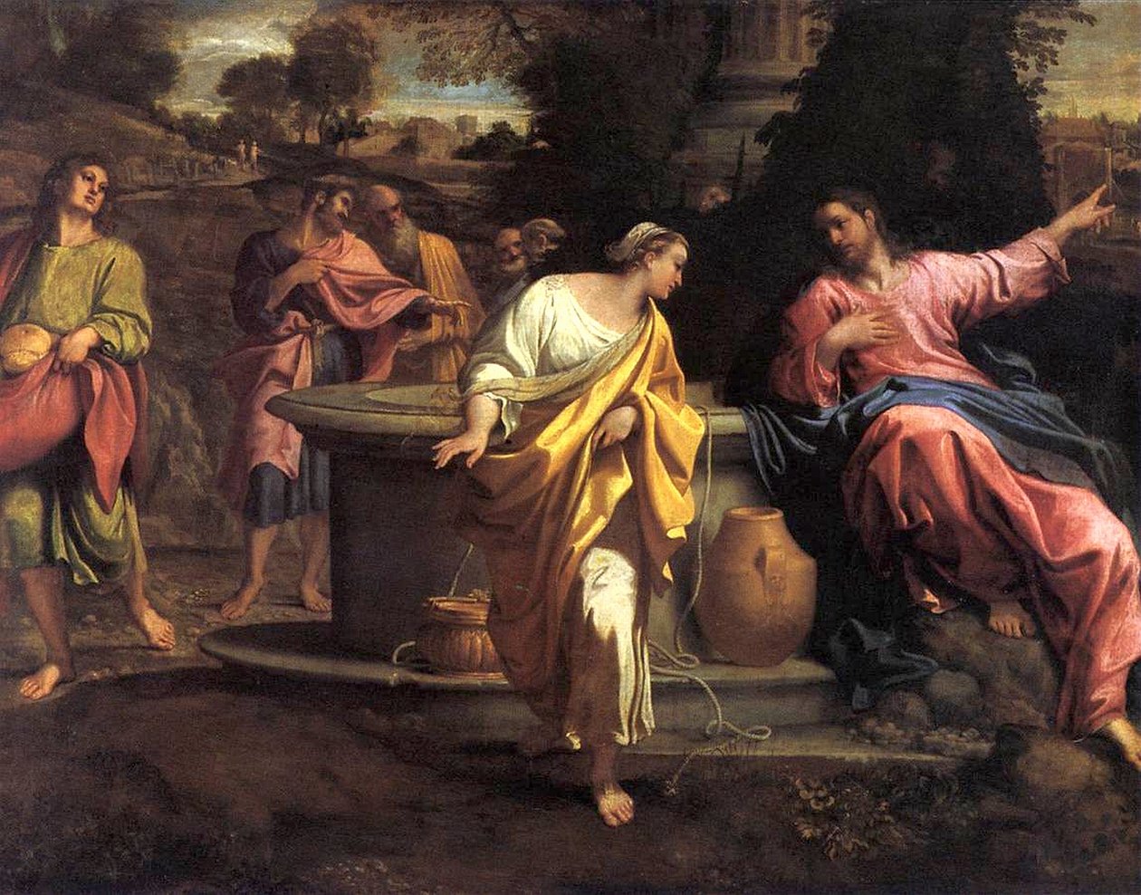 Den samaritanske kvinnen ved brønnen av Annibale Carracci