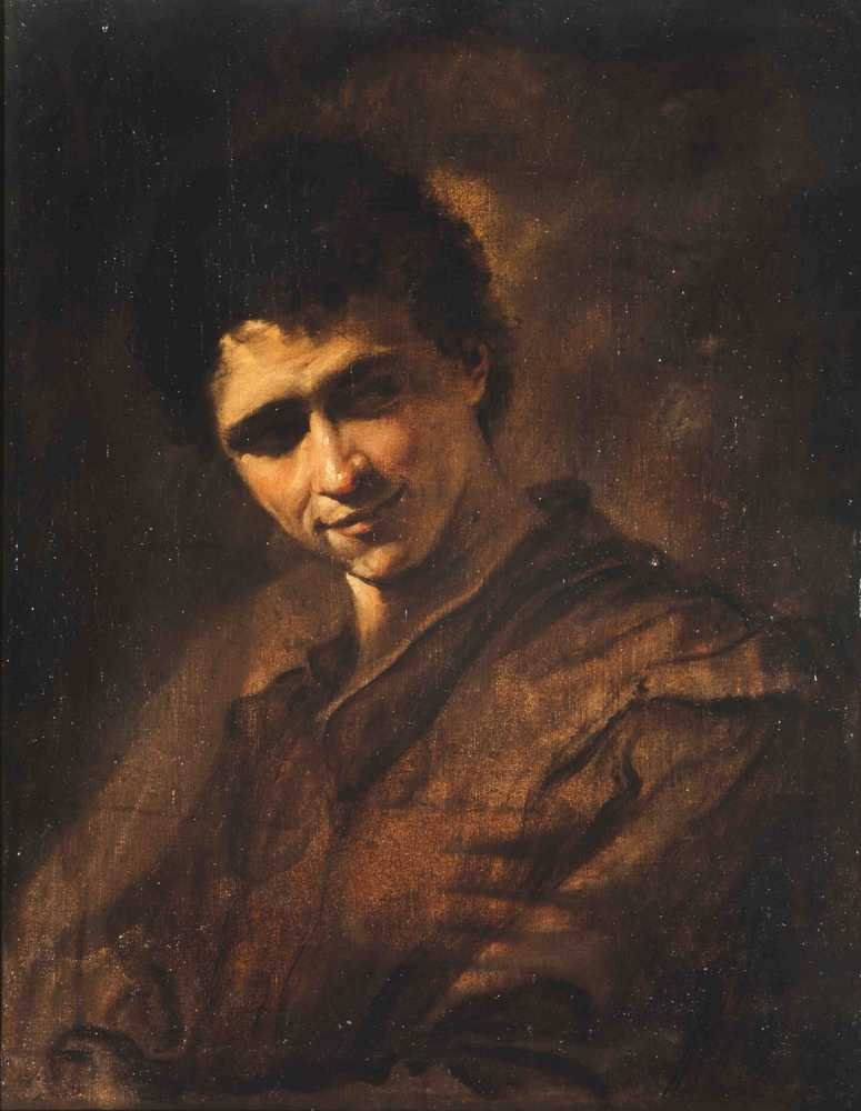 Ung mann av Annibale Carracci