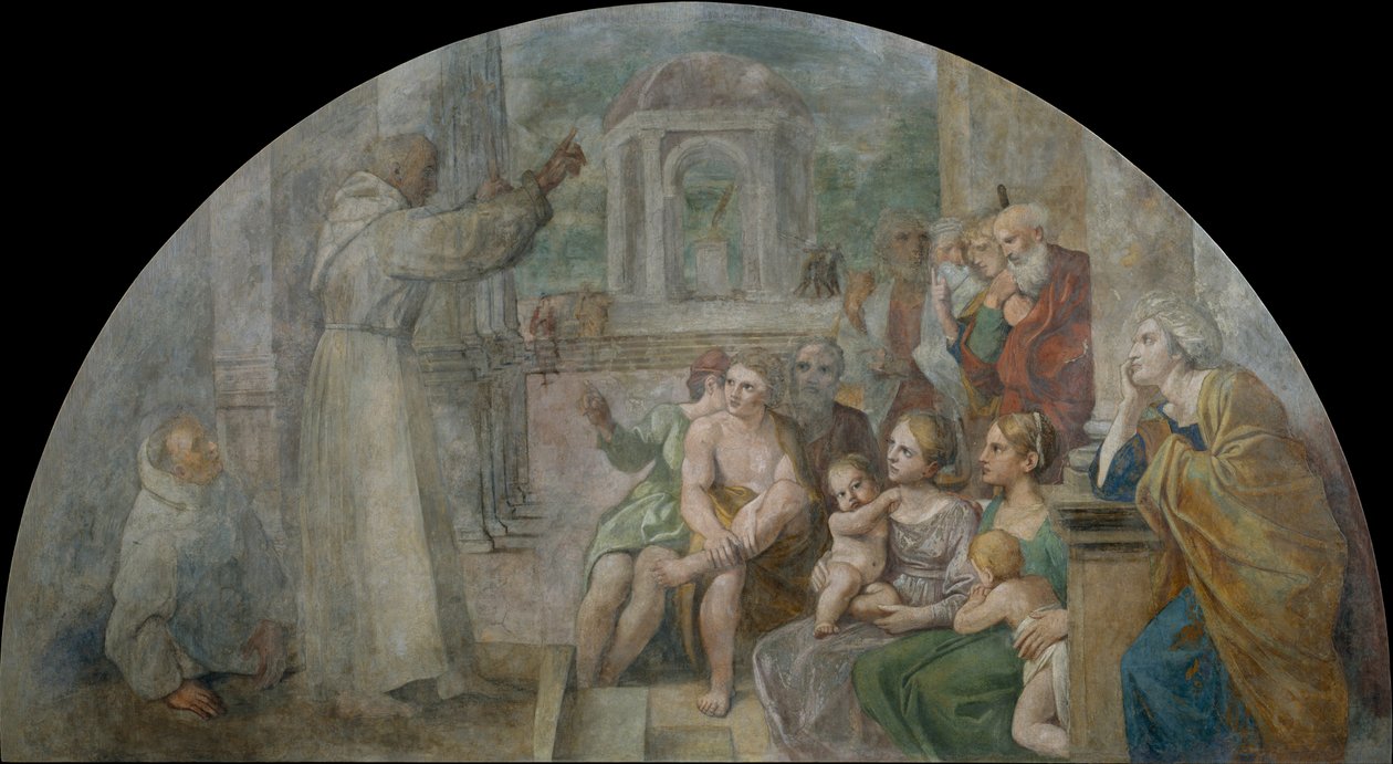 Saint Didacus forkynner av Annibale Carracci