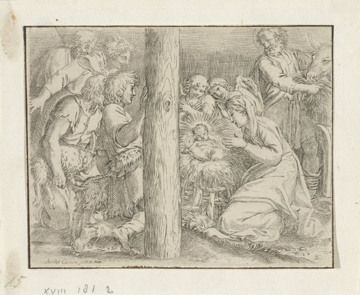 Tilbedelse av hyrdene av Annibale Carracci
