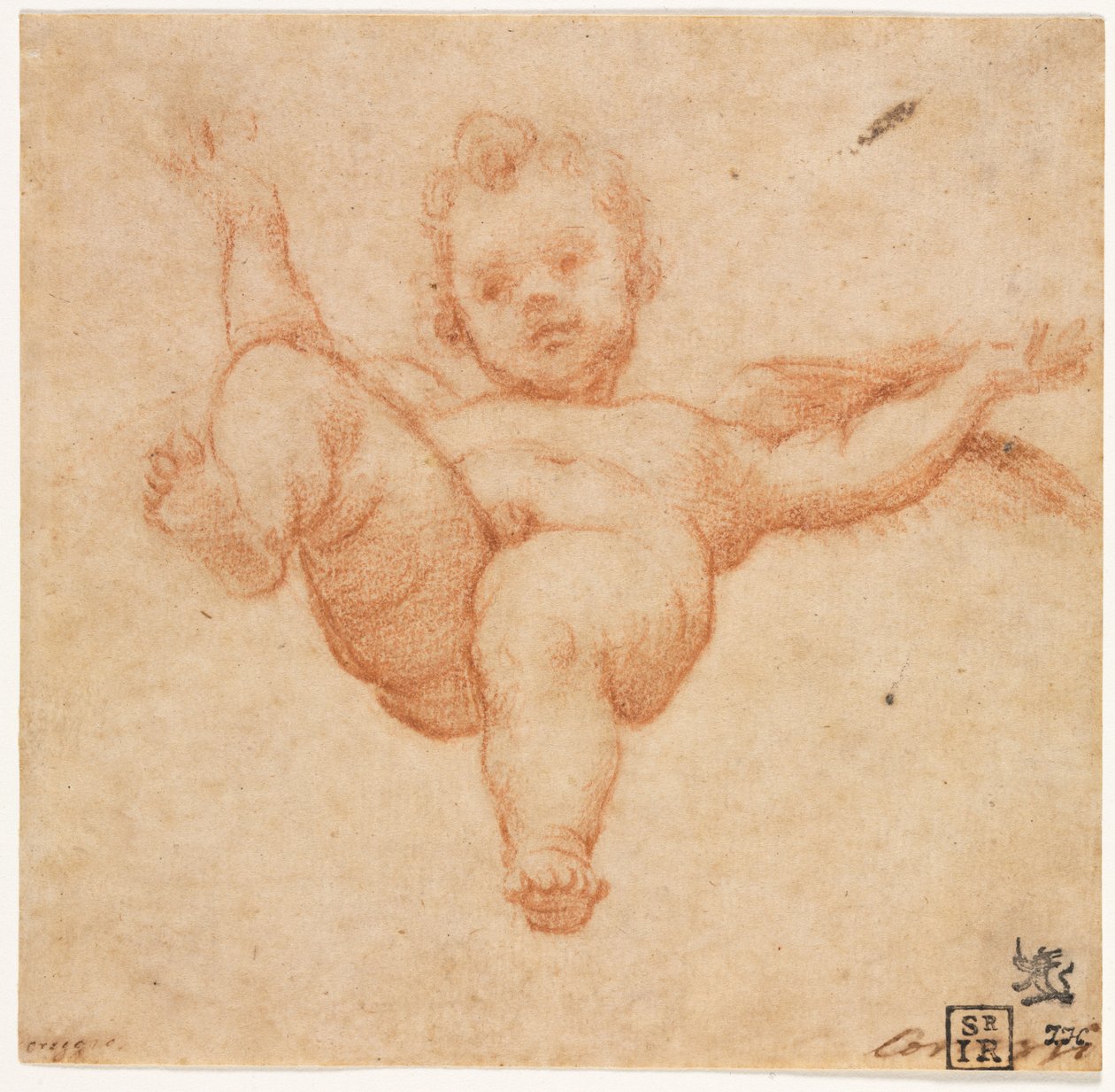 Flyvende Amor, ca. 1602. av Annibale Carracci