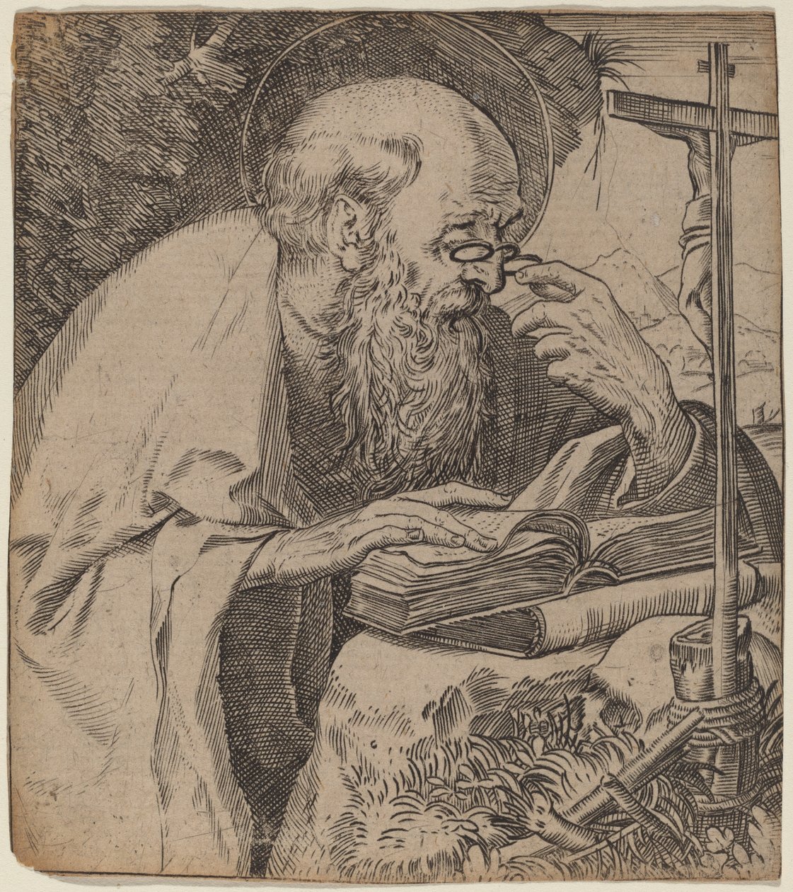 Den hellige Jerome av Annibale Carracci