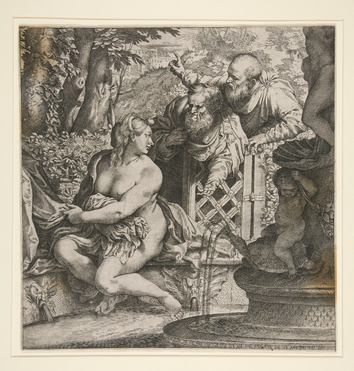 Susannah og de eldste av Annibale Carracci