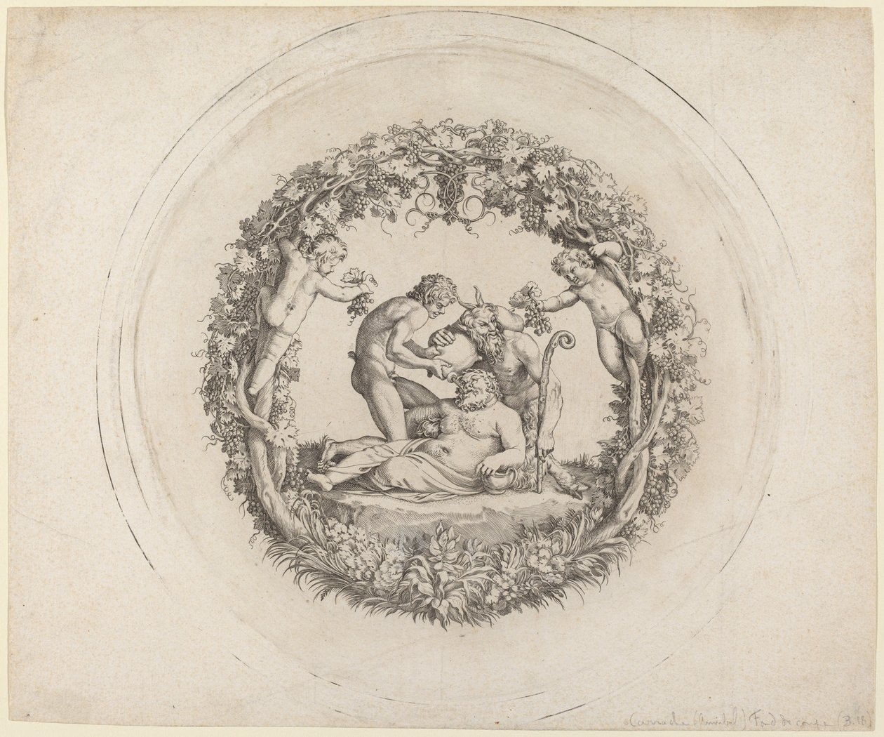 The Drunken Silenus ("The Tazza Farnese") av Annibale Carracci