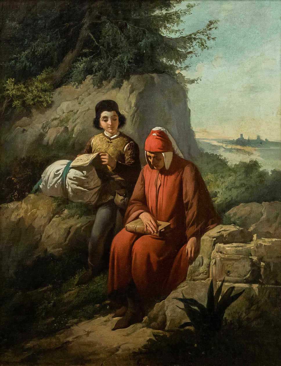Dante i eksil, 1854. av Annibale Gatti