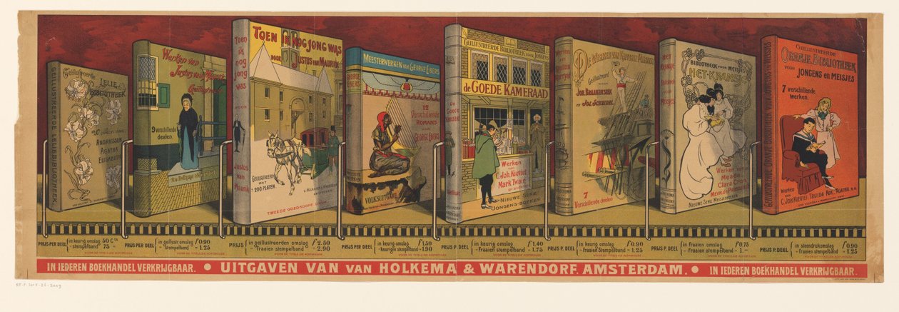 Plakat fra forlaget Holkema & Warendorf i Amsterdam av Anonymous