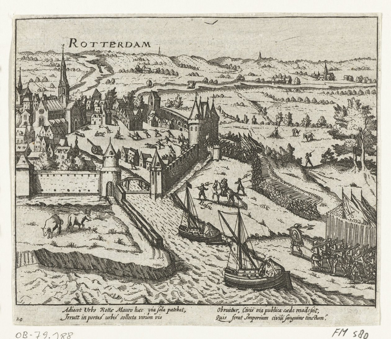 Bossu invaderer Rotterdam, 1572 av Anonymous