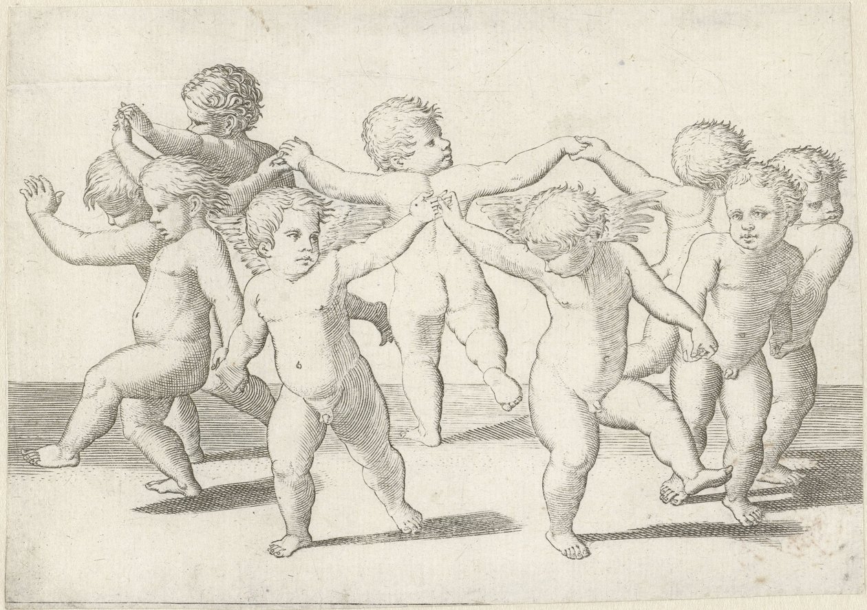 Dansende putti av Anonymous