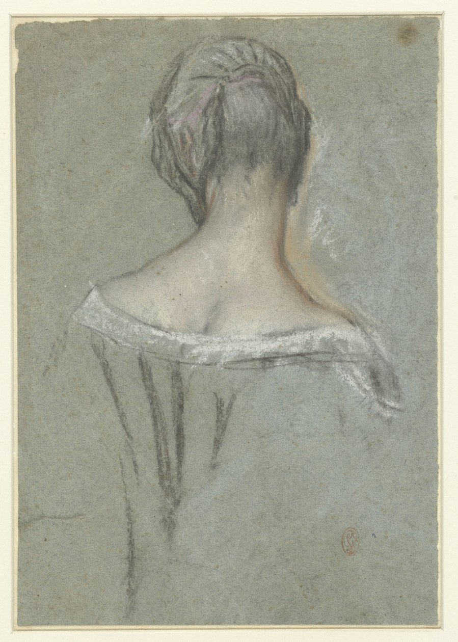 Elegant dame, bakfra av Anonymous
