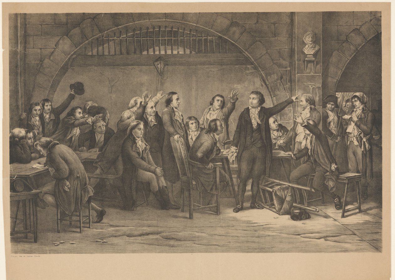 Girondinernes fange 1793 (tittel på objekt) av Anonymous