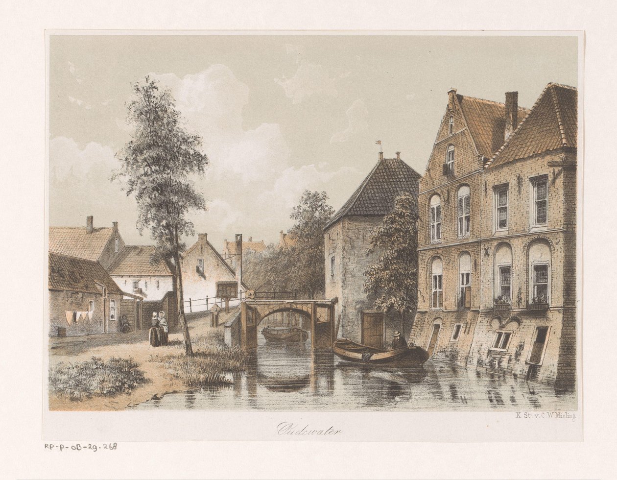 Utsikt over Oudewater av Anonymous