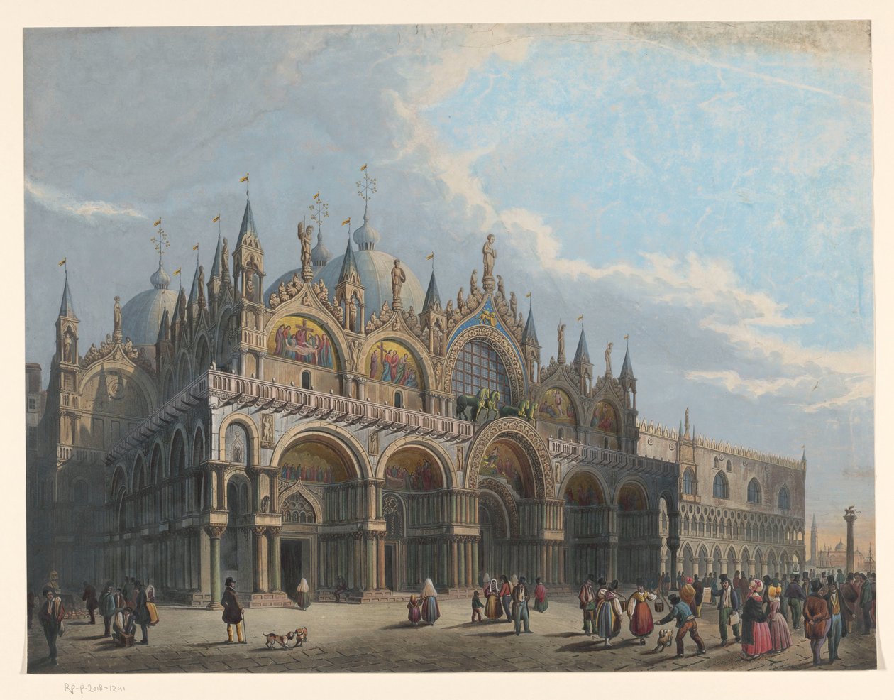 Utsikt over basilikaen San Marco av Anonymous