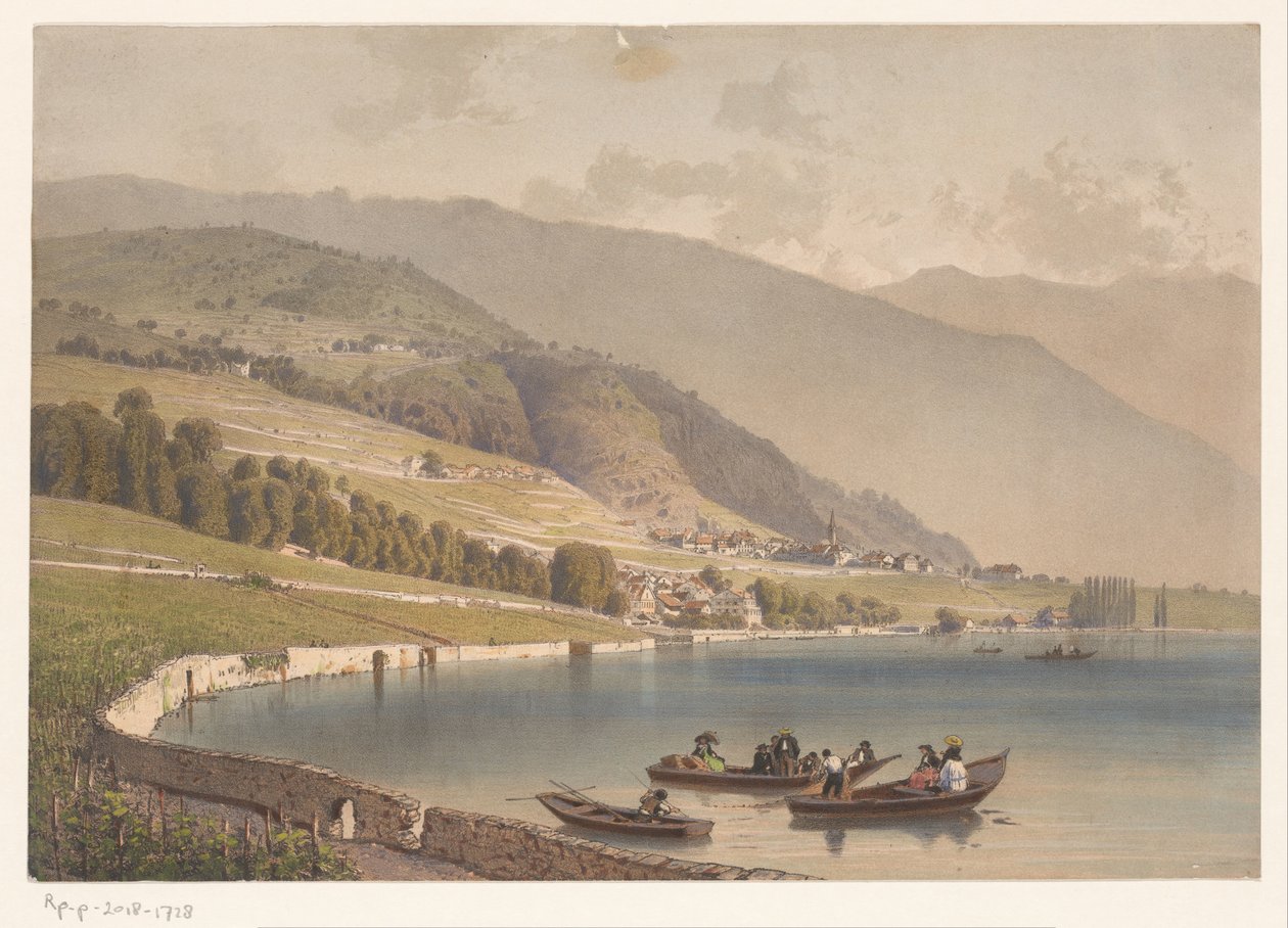 Utsikt over kirken Montreux av Anonymous