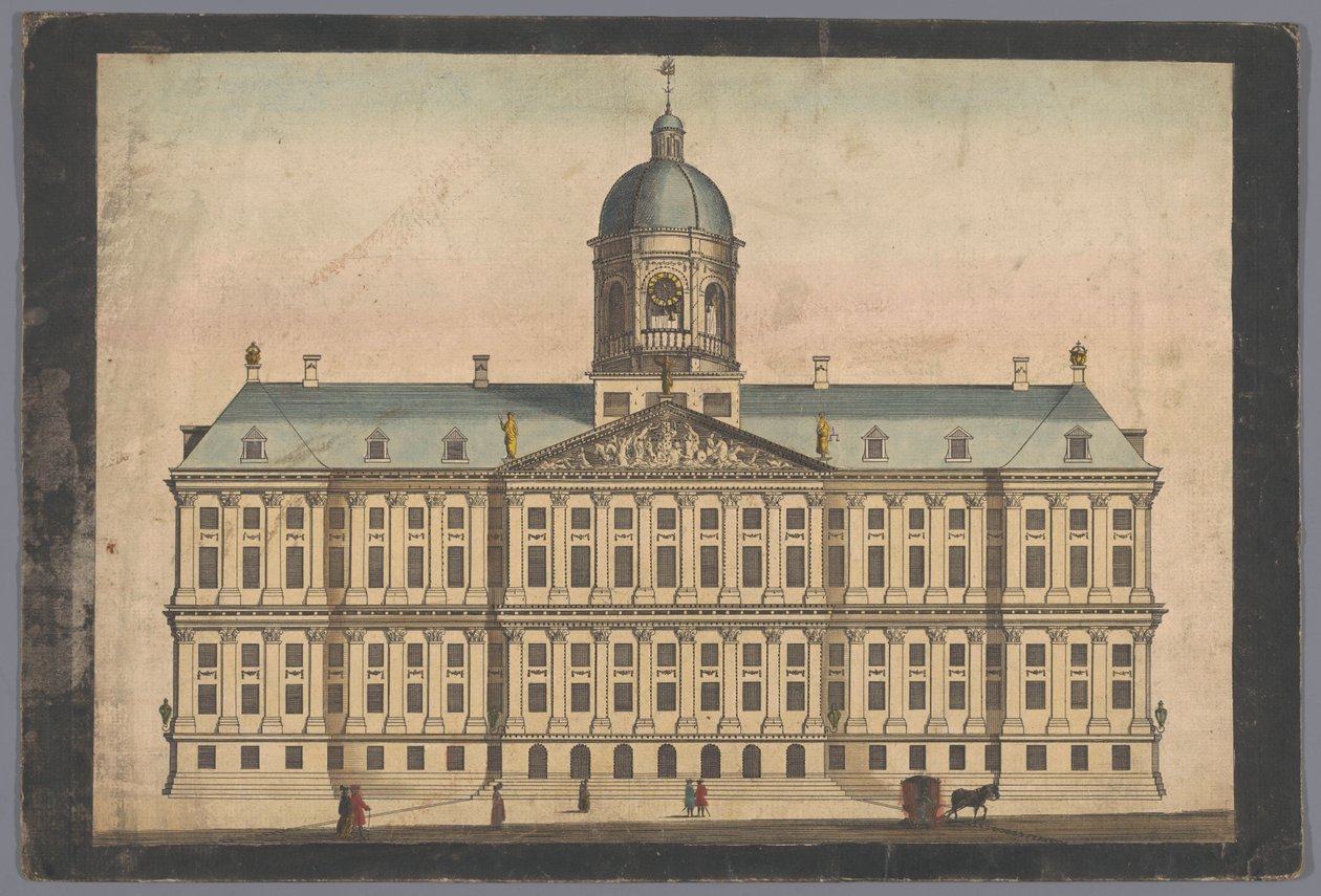 Utsikt over rådhuset i Amsterdam av Anonymous