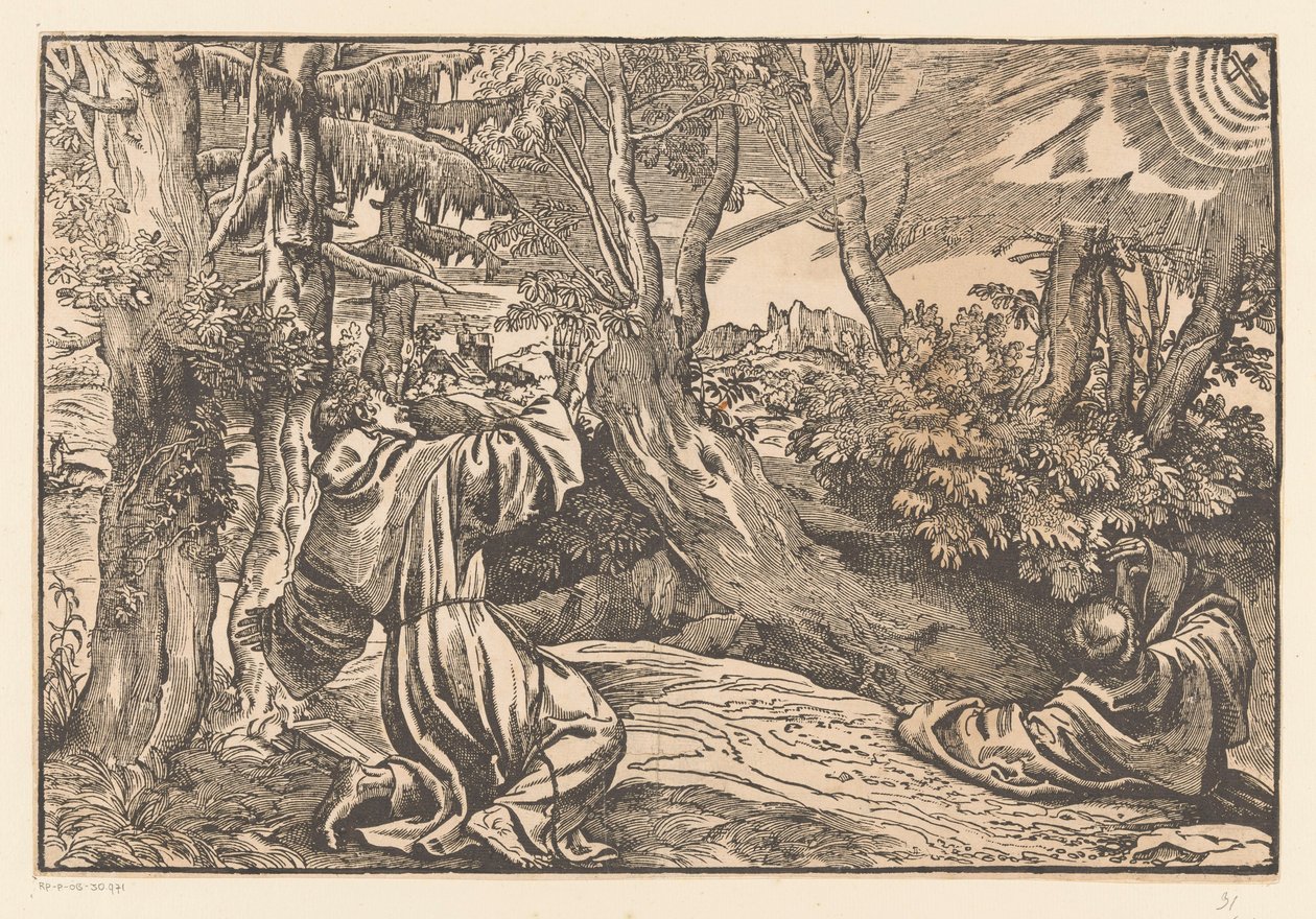 Saint Francis mottar stigmata av Anonymous