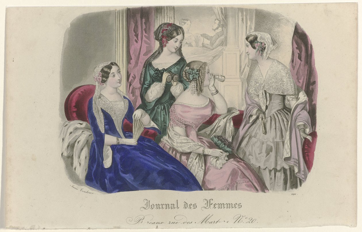 Kvinnetidsskrift, 1840-1851, Pl. 1580 av Anonymous